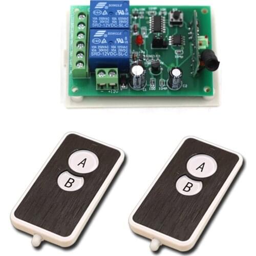Best Price RF Wireless Remote Control Transmitter Receiver Board 12V 24V 2CH Remote Controller 10A Output State Adjustable New