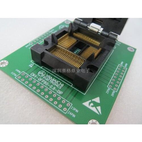 Clamshell TQFP80/DIP80 TQFP80 IC51-0804-819-1 YAMAICHI IC Burning seat Adapter testing seat Test Socket test bench in stock