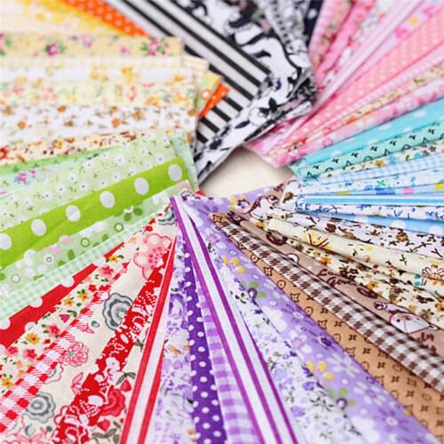 10x10cm 50 Pcs Patchwork Cloth Sewing Apparel Sewing Fabric Little Cloth Group 100% Cotton Meter Fabric Handmade Doll