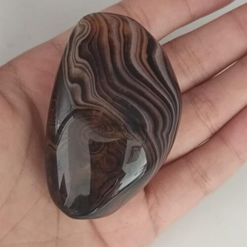 Natural agate Silk agate palm stone natural crystal agate specimen from madagascar healing crystals stones and crystals