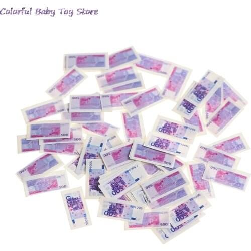 100Pcs/Lot Creative Mini Dollars Euro Money Miniature Banknotes Children Toys Gifts Dollhouse Miniature Accessories