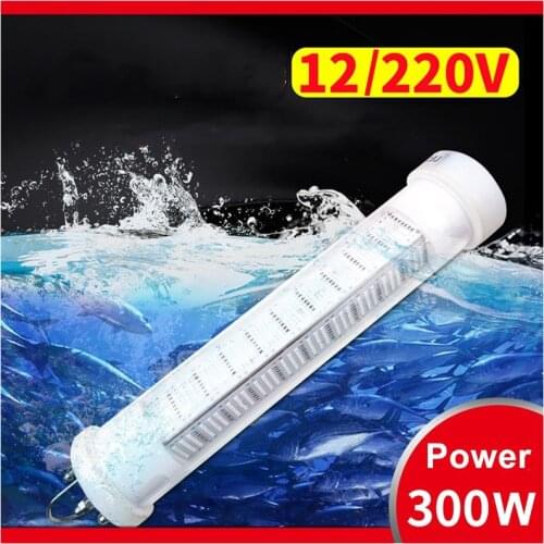 140W 200W 300W 400W Underwater LED Fishing Light 12V/24V Lure Bait Finder Night Fishing Light for Shrimp Prawns Squid