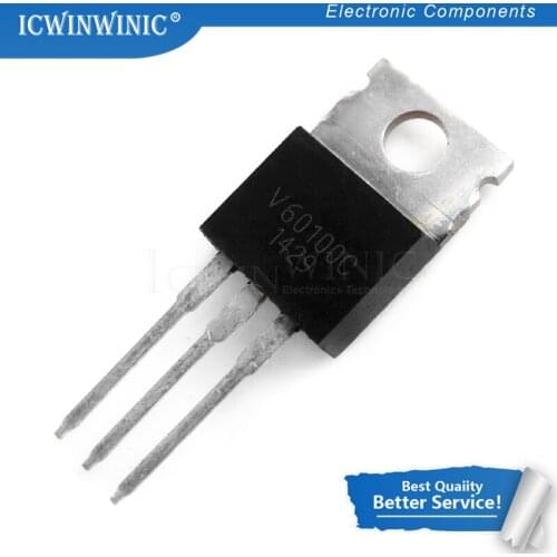 5piece V60100C TO-220 packaged Schottky diode common cathode 60A 100V original authentic In Stock
