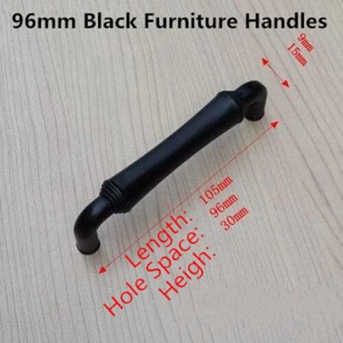 96mm modern simple black furniture handles black kitchen cabinet drawer pulls knobs antique black dresser door handles pull knob