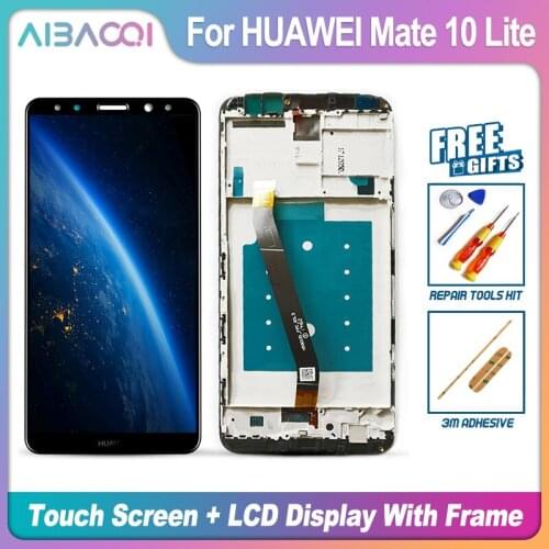 AiBaoQi Brand New 2340x1080 LCD Display STK-LX1 Touch Screen Digitizer+Frame Assembly Parts For 6.59 Inch Huawei Mate 10 Lite