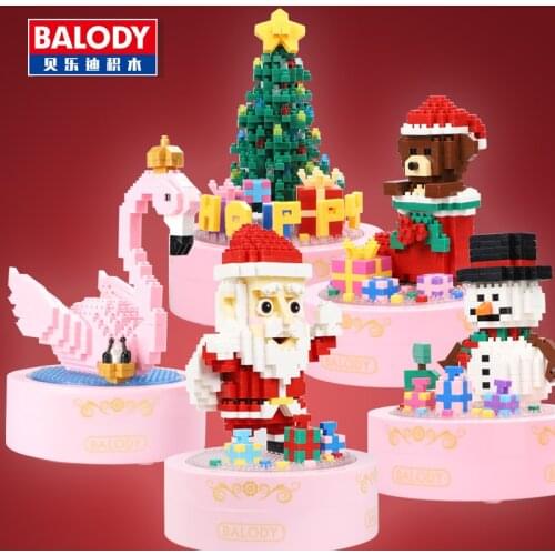 Balody Mini Blocks DIY Assembly Brick Toys for Children Christmas Gifts Educational Toy Santa Claus Xmas goods 16110