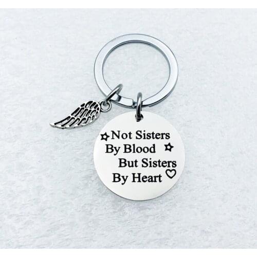 Oeinin Creative Keychain Man Not Sisters By Blood Key Chain Bag Boy Letter Color Key Ring Zinc Alloy Pendant Accessories Brelok