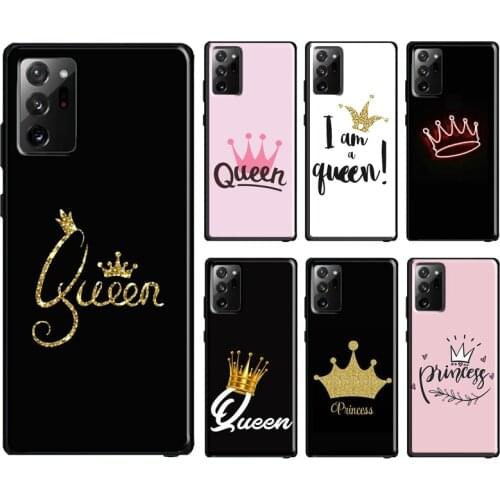 Queen Crown Princess Case For Samsung Galaxy S20 FE S21 Ultra Note 20 S10e Note 10 S8 S9 S10 Plus Phone Cover