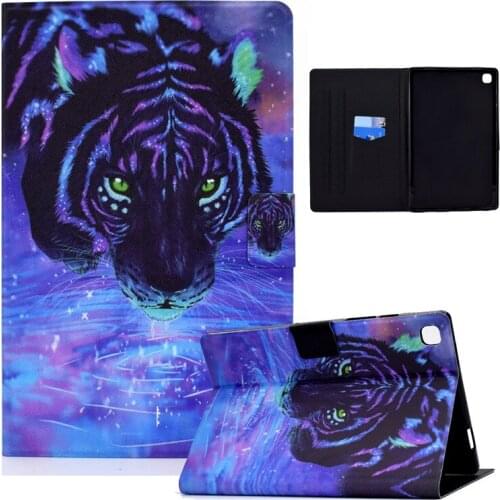 Animal Tablet case for Samsung Galaxy Tab A7 10.4" 2020 PU Leather protective sleeve wallet Cover Ultra thin for SM-T500 SM-T505