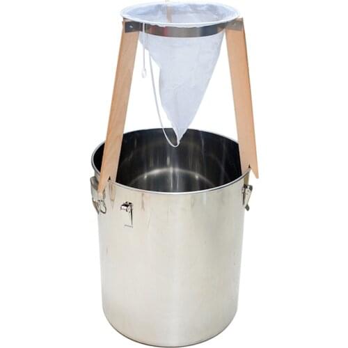 Wooden Honey Filtering Stand with Conical Filter Beekeeping Honey Processing Beekeeper Honey Filter