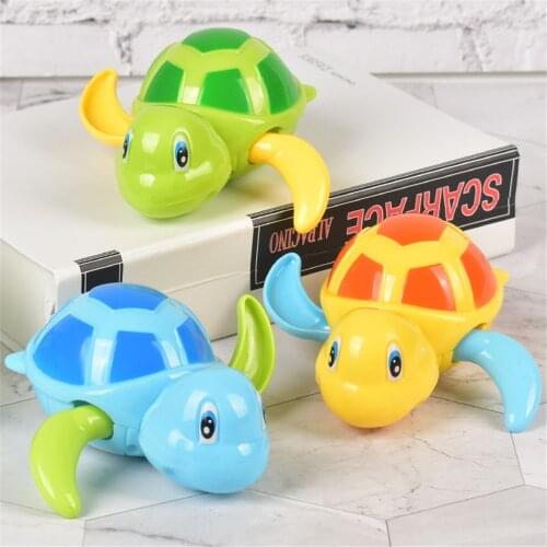 Cute Cartoon Animal Tortoise Classic Baby Water Toy Infant Swim Turtle Wound-up Chain Clockwork Kids Beach Bath Toys