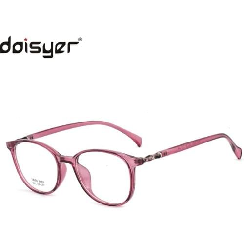 Daisyer ECO Friendly Flexible TR90 Clear Frame Optical Women Round Anti Blue Light Glasses