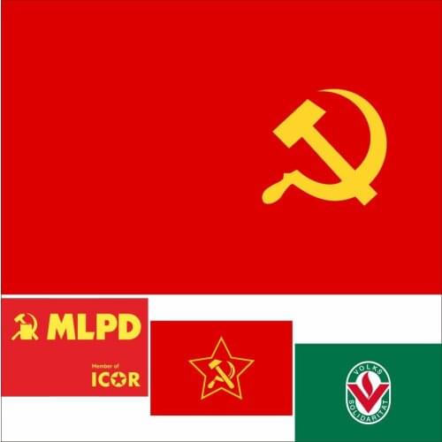 Communist Party Germany Flag 3x5FT 90x150cm Polyester Double Stitched High Quality Banner