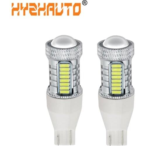 HYZHAUTO 2Pcs T15 LED Light Car Backup Reverse Lights W16W 921 4014 LED 32 smd Cree Chip Car led Brake Parking lamp White dc12v
