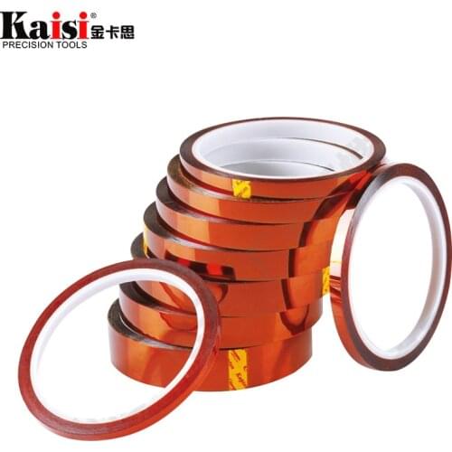 Kaisi 1PCS 33m Heat Resistant Polyimide Tape High Temperature Adhesive Insulation Tape for BGA Electronic Repair PCB SMT