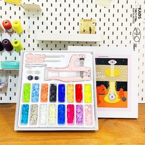 Kaos Tools / Fastener Snap button and Replace Snap Pliers, 150 sets T5 Plastic/Metal Buttons for Sewing ,DIY Crafting tool