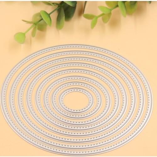 KLJUYP 8pcs Oval Metal Cutting Dies Stencils for DIY Scrapbooking/photo album Decorative Embossing DIY Paper Cards