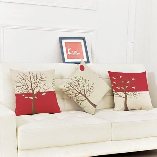 New Qualified 2017 New Life Tree Pillow Case Sofa Car Waist Throw Cushion Cover Home Decor Levert Dropship