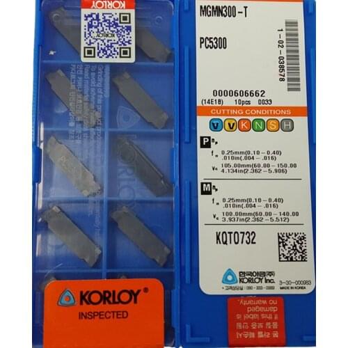 MGMN150-T MGMN200-T MGMN250-T MGMN300-T MGMN400-T MGMN500-T PC5300 100% original Made in Korea KORLOY Carbide insert
