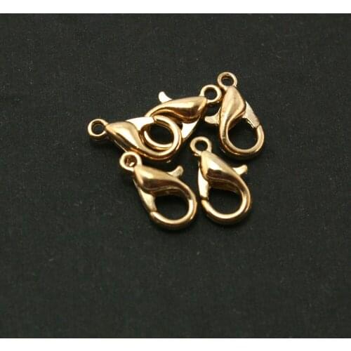 Top Selling 12pcs/lot Rose Gold Plated Lobster Jewelry Clasp 6*10mm for DIY Accessories FKA018-20