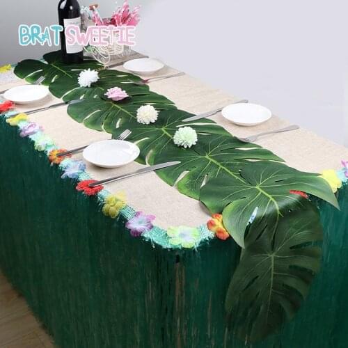 Monstera Leaves Artificial Leaf Placemats Tropical Birthday Wedding Table Decorations Summer Hawaii DIY Party Supplies Favors