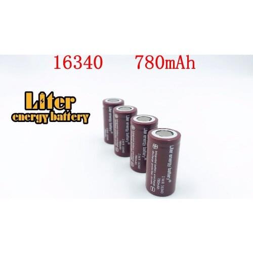 Liter energy battery 4pcs Li-ion RCR 123 3.7V 16340 780mAh Rechargeable Lithium Battery (4 Pcs) With Battery Case