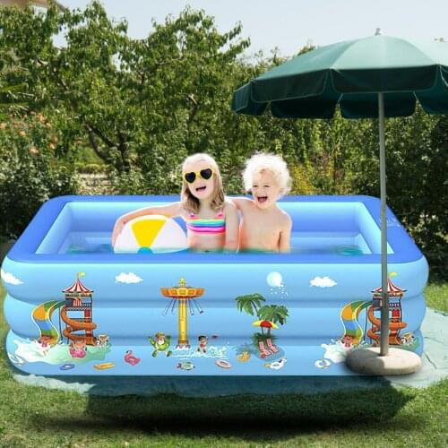 Square inflatable Pool High Quality Childrens Home Use Paddling Pool Large Size Inflatable Kids Swimming Pool Suitable For Yard