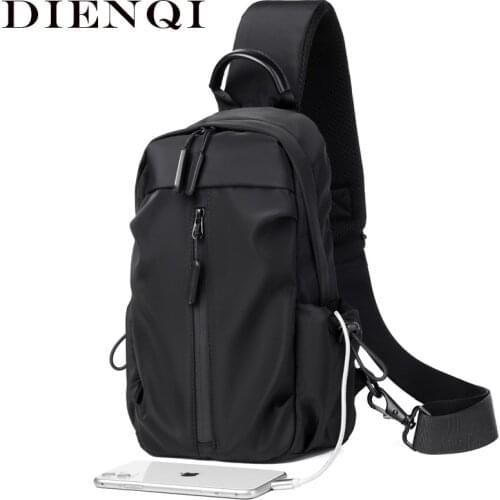 Waterproof Men Waist Bag Black Fanny Pack Belt Pouch Malel Small Chest Bag Overhead One Shoulder Purse Bag Husband Holster Neck