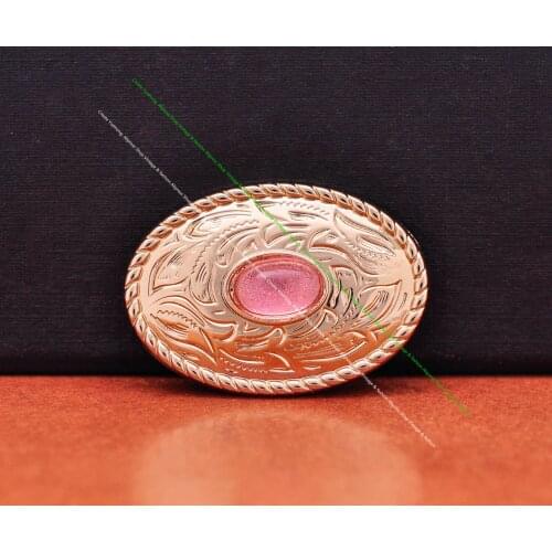 10X 35X24MM Cowboy Pink Plated Yellow Bead Prairie Dust Leathercraft Belt Horse Saddle Tack BridleHardware Concho Screwback