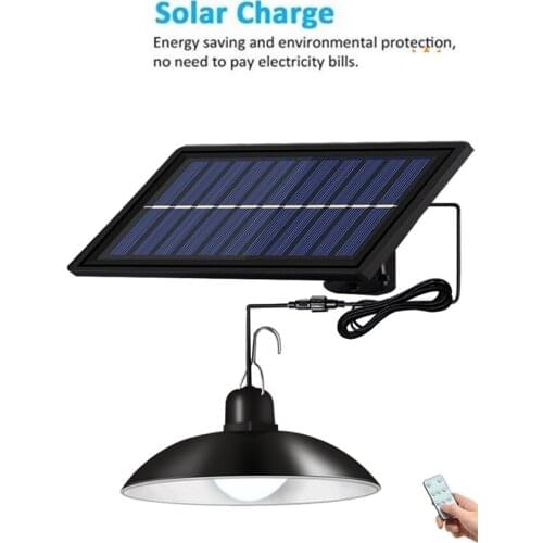 Retro Lampshade Solar Pendant Lights Outdoor Hanging Shed Solar Lamp Barn light for Kitchen Garden Yard Patio Balcony Home Auto