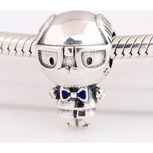 Authentic S925 Bead DIY Jewelry Elderly Man Charm fit Lady Bracelet Bangle