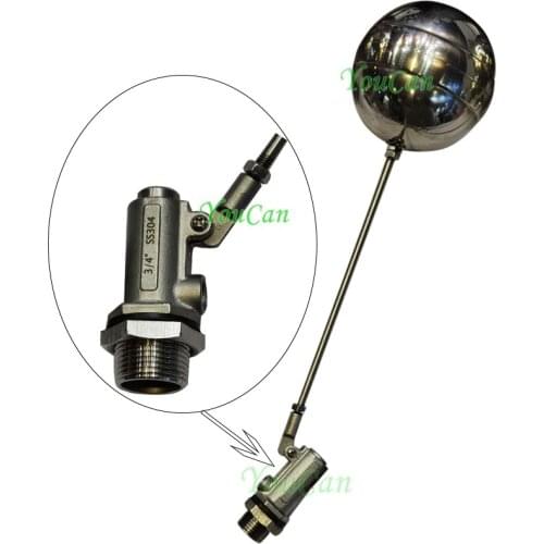 Stainless Steel 304 Flow Control Float ball Valve BSPP Male Thread Water Tank Ball