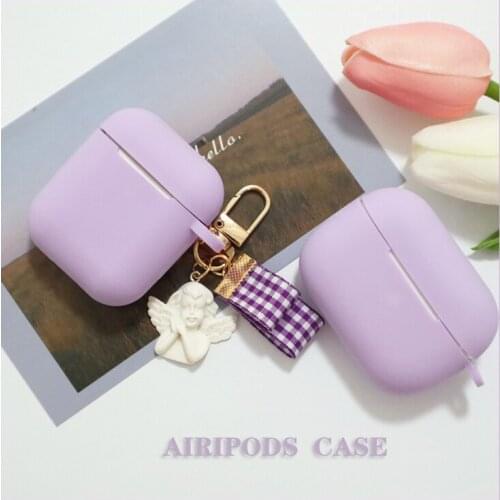 Sculpture Angel Pendant For AirPods 2 3 Pro Headphone Case Silicone Cute Case Wireless Bluetooth Earphone Charging Box Cover