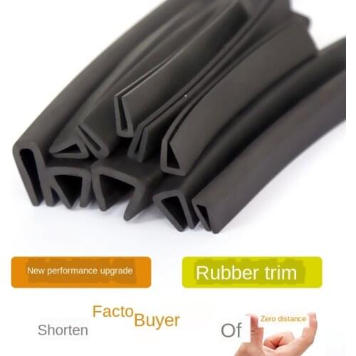 1 meter Rubber Trim U-Shaped Rubber Rubber Bumper Strip Slot Rubber Plate ka tiao Glass Molding Sealing Strip