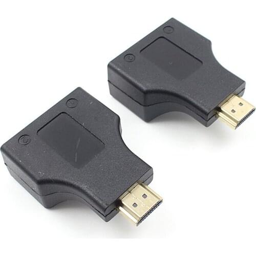 JETTING New MI To Dual Ports RJ45 Network Cable Extender Over by Cat5e/Cat6 Cables 1080p For TV PC PS3 STB 30m