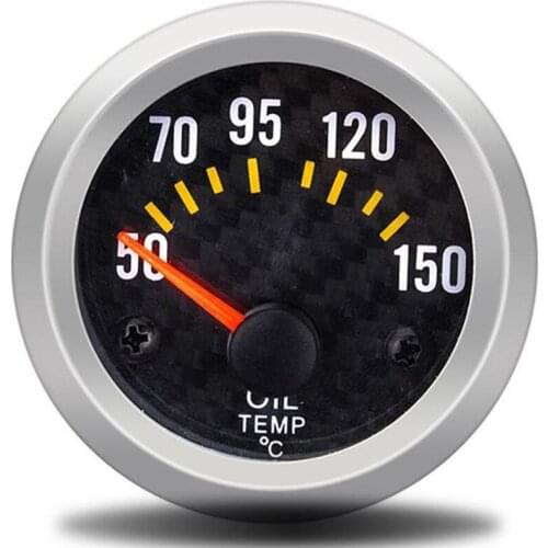 Universal 12V Oil temp gauge 52mm Gauges Oil temperature gauge temp instrument with oil temp sensor car Refit racing auto