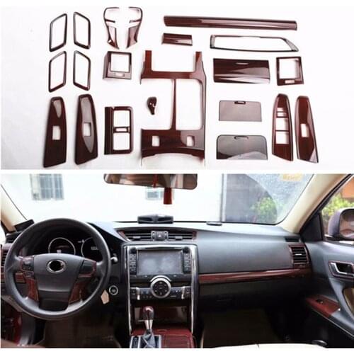 1lot Car stickers ABS Gloss Mahogany inside decoration cover for 2010-2016 Toyota REIZ