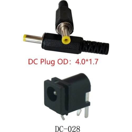 10pcs/lot DC-028 DC Connector Female Pin1.75*O.D.4.0 Plug Power Jack DIP 3pin PCB Mounting