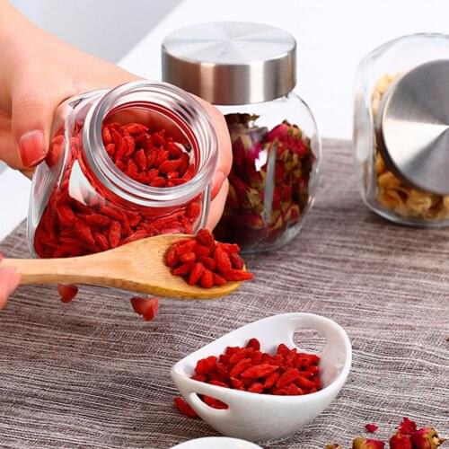 200ML 4Pcs Airtight Glass Jar Set Glass Bottle Durable Container Storage Jar Kitchen Supply For Tea And Spices