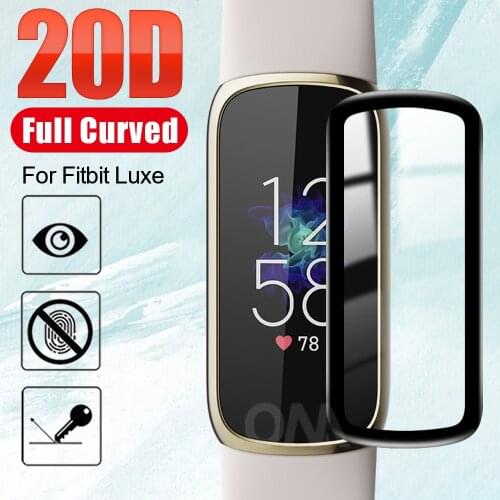 20D Curved Edge Full Cover Soft Protective Film For Fitbit Luxe smart band watch Screen Protection Accessories (Not Glass)