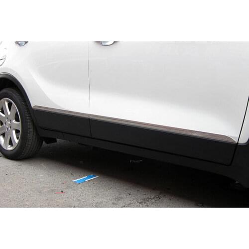 For Buick Encore 2013 - 2017 Steel Chrome Side Door Body Bottom Cover Trim 4pcs