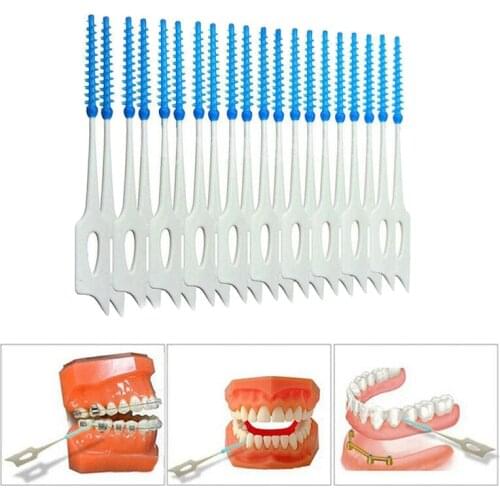 40pcs Interdental Cleaner Gum Brush Toothpick Clean Massage Interdental Brush Toothpick Flosser Tools Oral Hygiene Tools