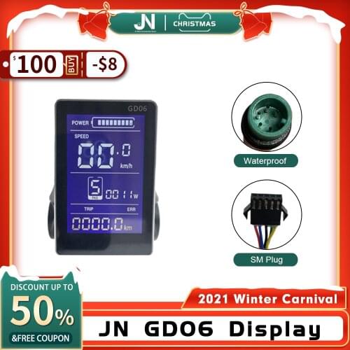 Ebike Display 36V 48V JN LCD GD06 Large Vertical Screen For JIANNUO Controller Electric Scooter E-bike Hub Motor Conversion Kit