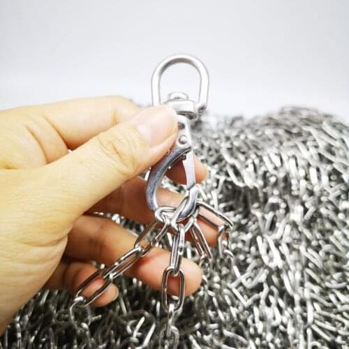 Ordinary 304 Stainless Steel 2mm Diameter Long Link Chain Lifting Chain Industry Welded Binding Chain