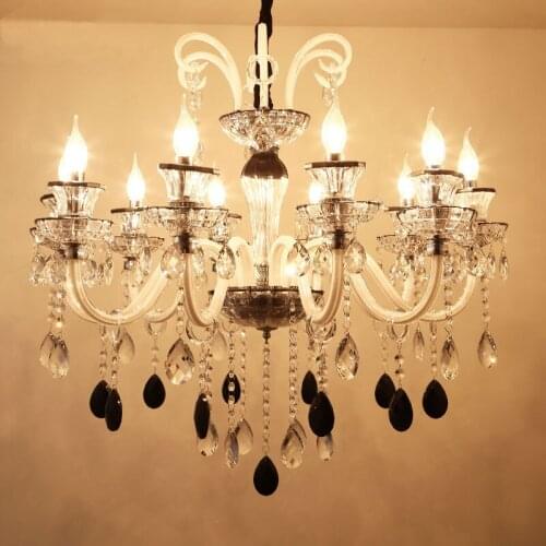 Black and white crystal chandeliers romantic coffee features Western restaurant Internet cafes clothing store decorative lights