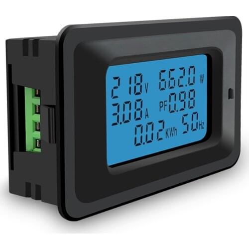 AC220V/20A 4.4KW Digital Voltmeter Ammeter Current Voltage Meter Power Energy Amps Volt wattmeter tester detector with CT Coil