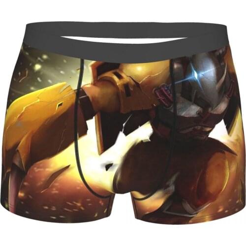 Digimon Adventure Anime TV Series Super WarGreymon Underpants Breathbale Panties Male Underwear Comfortable Shorts Boxer Briefs
