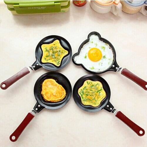 Home Breakfast Love Omelette Pan Kitchen Mini Small Flat Bottom Non-stick Pan DIY Frying Pan Mold Smokeless Egg Frying Pot