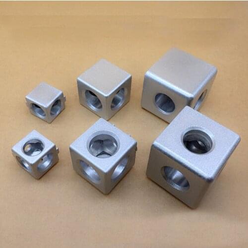 European Standard 20/30/40 Tee Joint Two-way Right Angle Connection Block Corner Straight Angle Two/Three Dimensional Connector