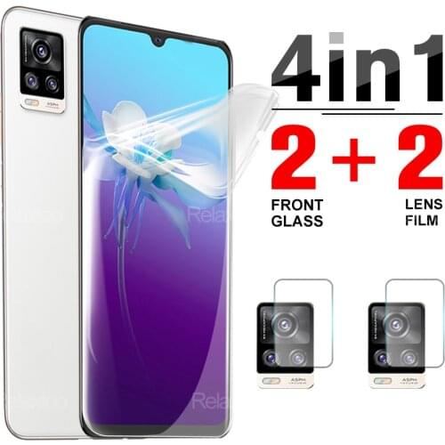 4 in 1 Hydrogel Film For Vivo V20 Pro se On VIvi V v 20 20Pr 20se Vivo20 v20pro 5G HD Screen Full Cover Camera Potector Glass